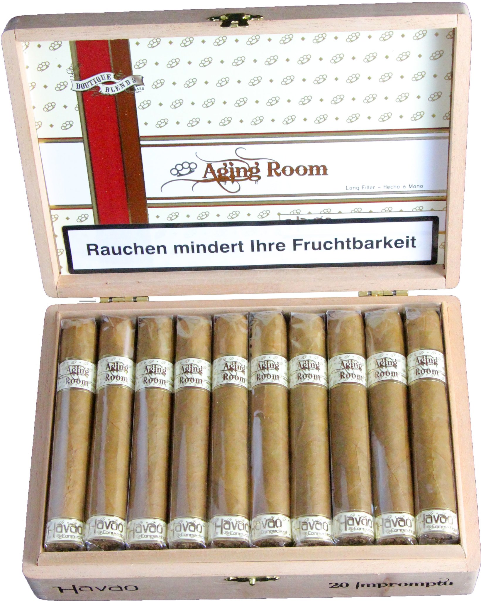 Aging Room Havao Impromptu (Robusto) Kiste offen