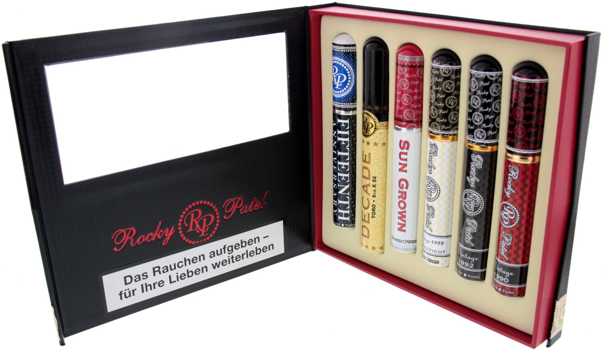 Rocky Patel Sampler Deluxe Toro Tubo Selection (6er Sampler) offen