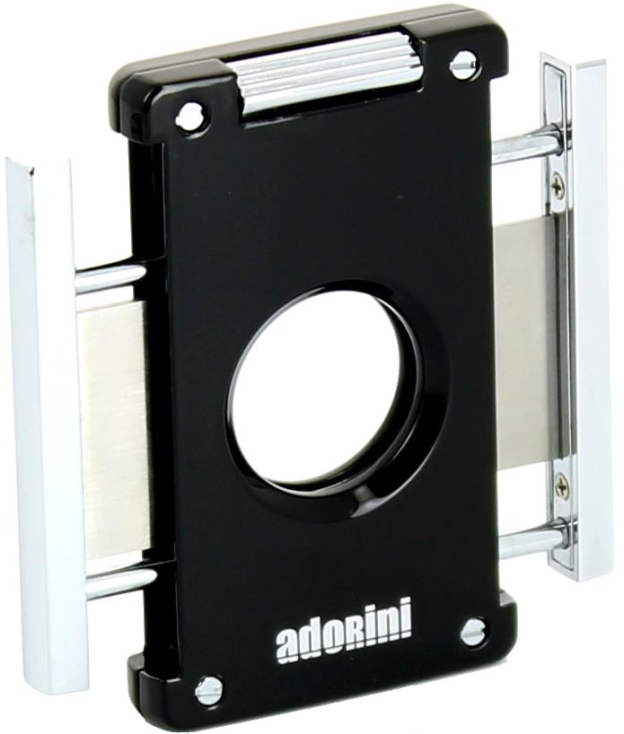 Adorini Neptun Doppelklingencutter schwarz mit Solinger Klingen (6907) offen