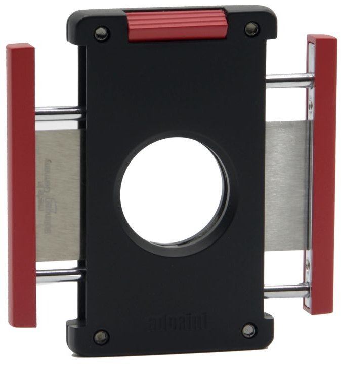 Adorini Neptun Doppelklingencutter schwarz-rot mit Solinger Klingen Keramikbeschichtet (13870) offen