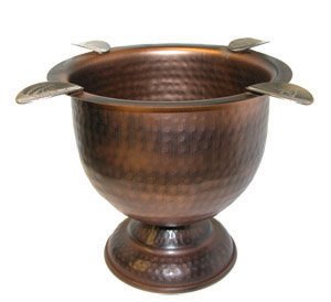 Stinky Ashtray Classic Tall Hammered Copper mit 4 Ablagen- Kupfer Gehämmert (CA
