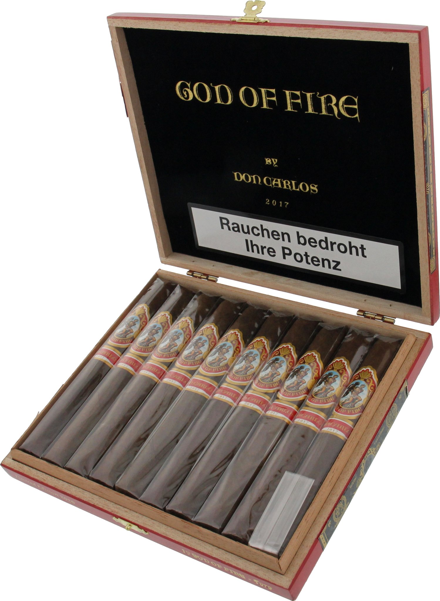 God of Fire by Arturo Fuente Toro by Don Carlos 2017 (Limited Edition 2020) Kiste offen
