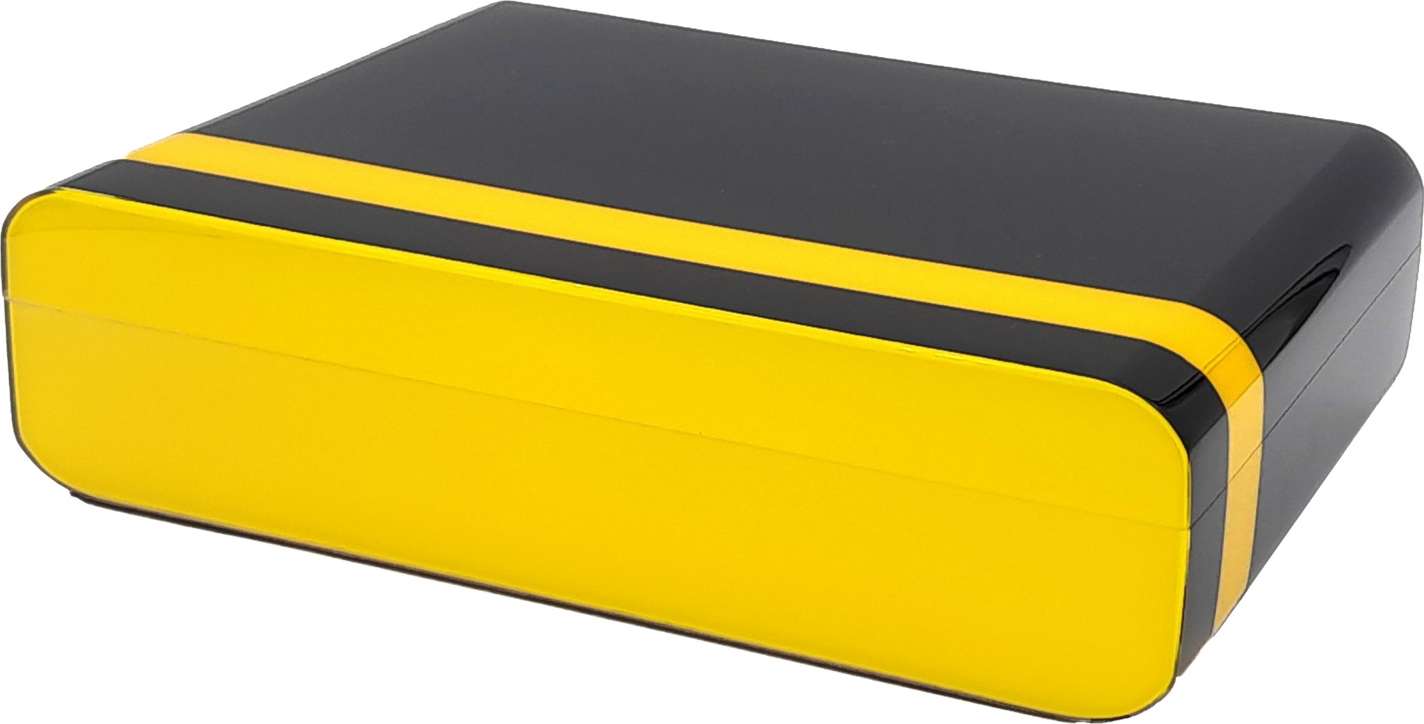 Guy Janot Classic Humidor schwarz/gelb Lack für 20 Zigarren (622)