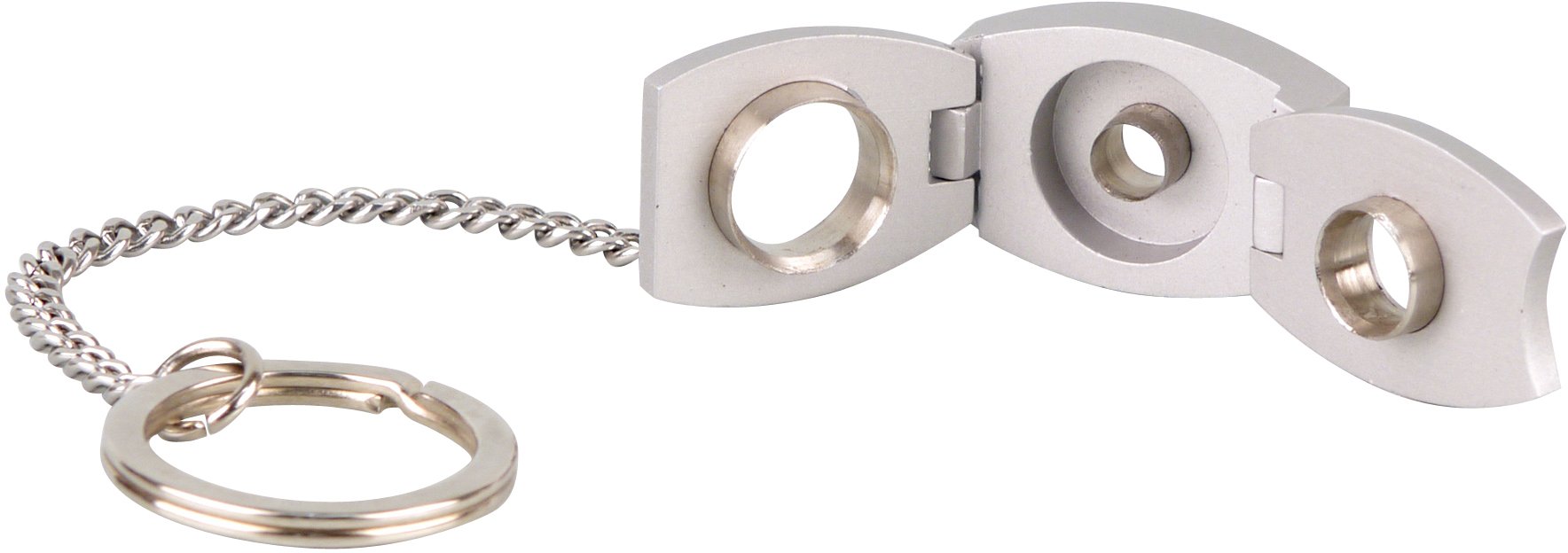 Credo Zigarrenbohrer oval 3-in-1 Punch mit Kette Silber (592561) offen