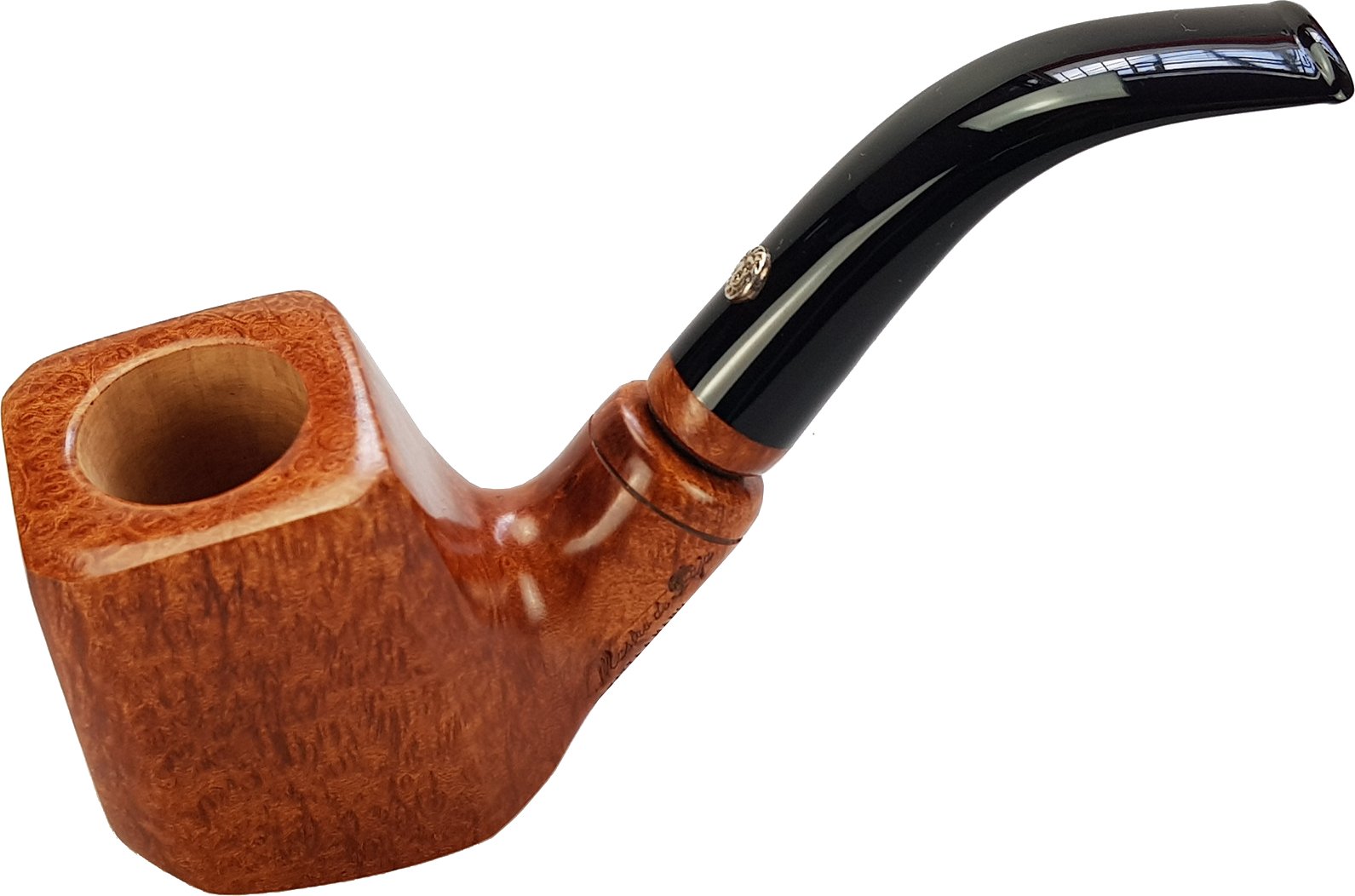 Mastro de Paja Handmades (MDP#6) braun und orange Bent Billiard (interne Nr. 10253)