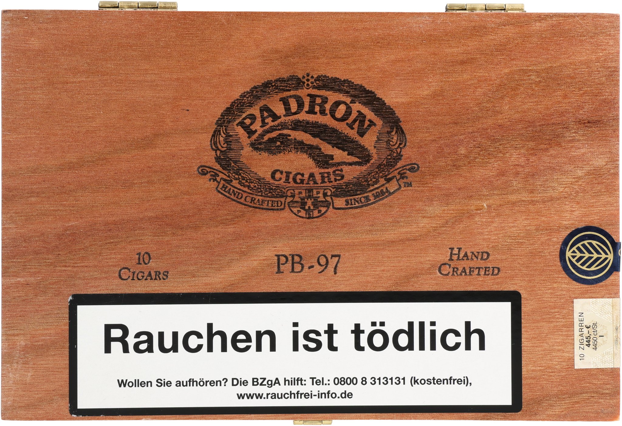 Black PB 97 Maduro Box front