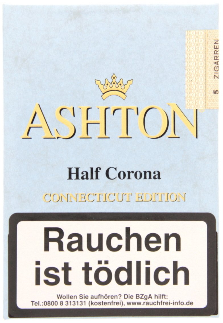 Ashton Small Cigars Connecticut Half Corona Connecticut 5er Packung