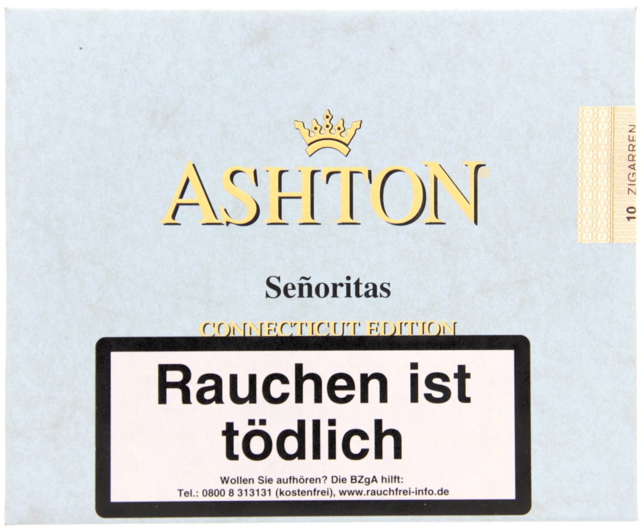 Ashton Small Cigars Connecticut Senoritas Connecticut 10er Packung