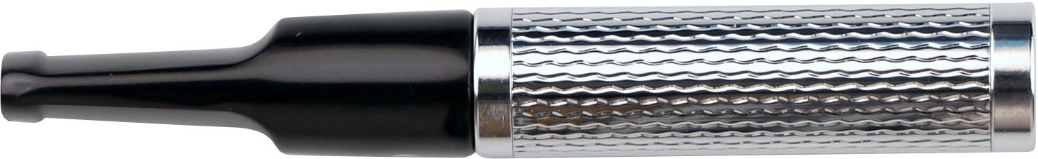 Denicotea Zigarrenspitze Cigarillo-Sattel fur 6mm Cigarillos silber guillochiert (013090)