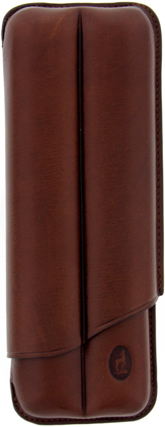 Lecerf Zigarrenetui Vitola 2er Gran Toro Cognac (1525)