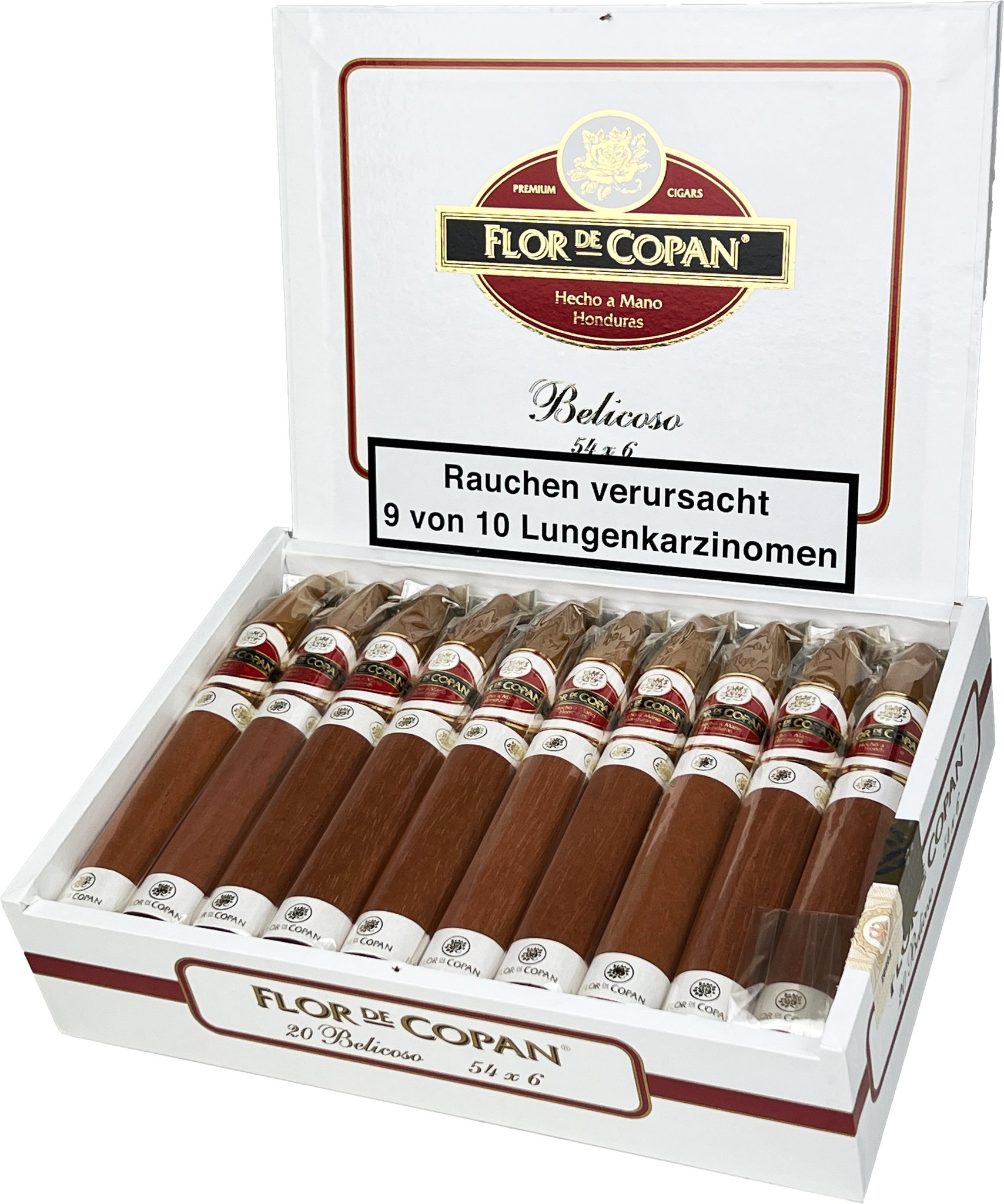 Flor de Copan Clasica Belicoso_Kiste Offen