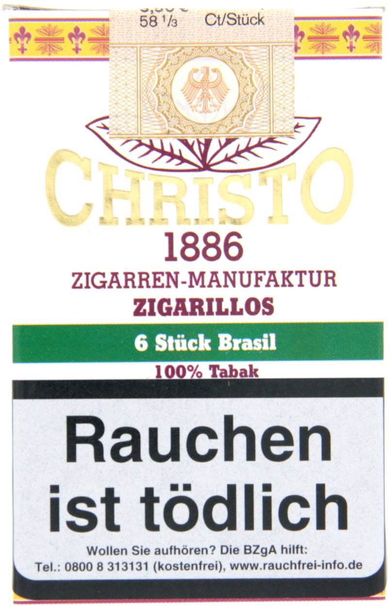 Christo 1886 Zigarrenmanufaktur Cigarillos Zigarillo Brasil (6er)