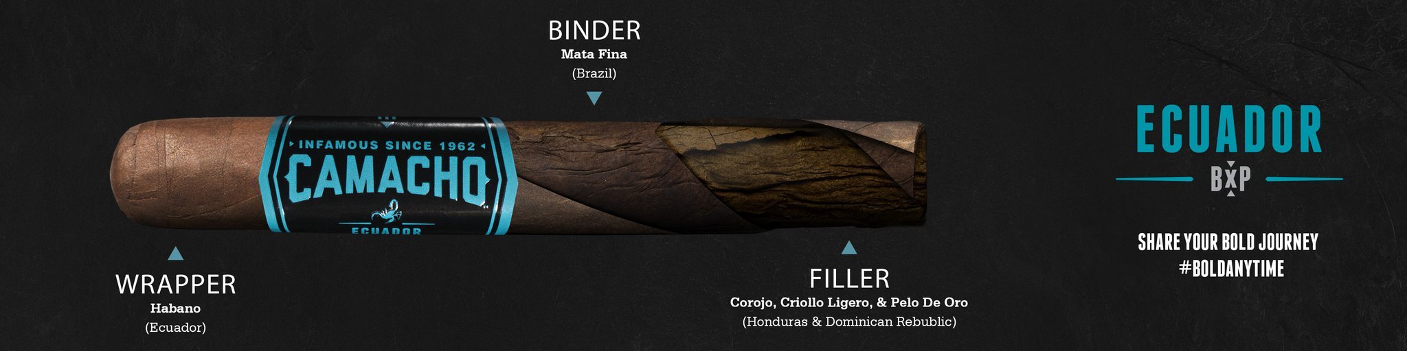 Camacho Ecuador Toro boxpressed Tubo Detailbild