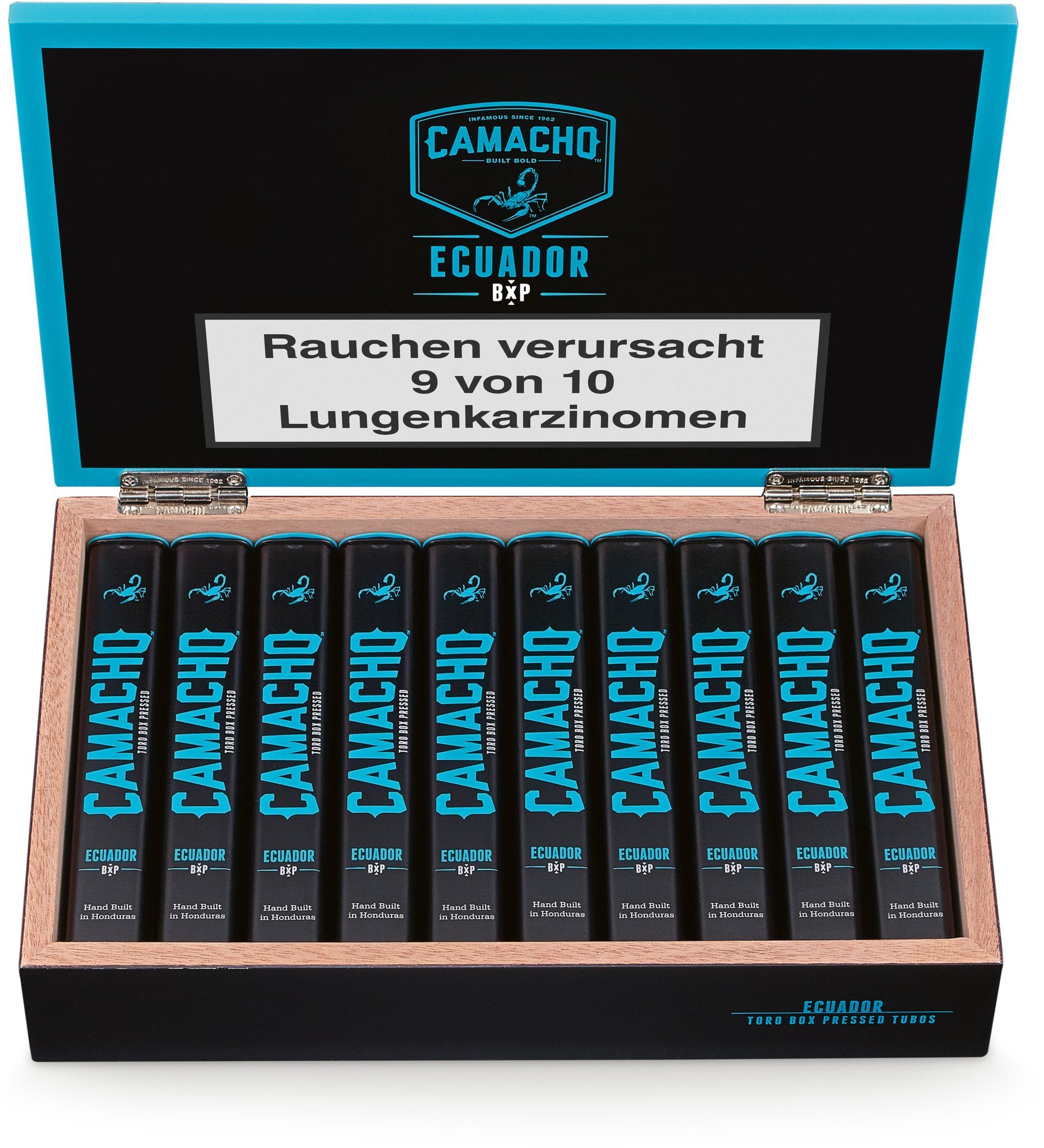 Camacho Ecuador Toro boxpressed Tubo Kiste offen