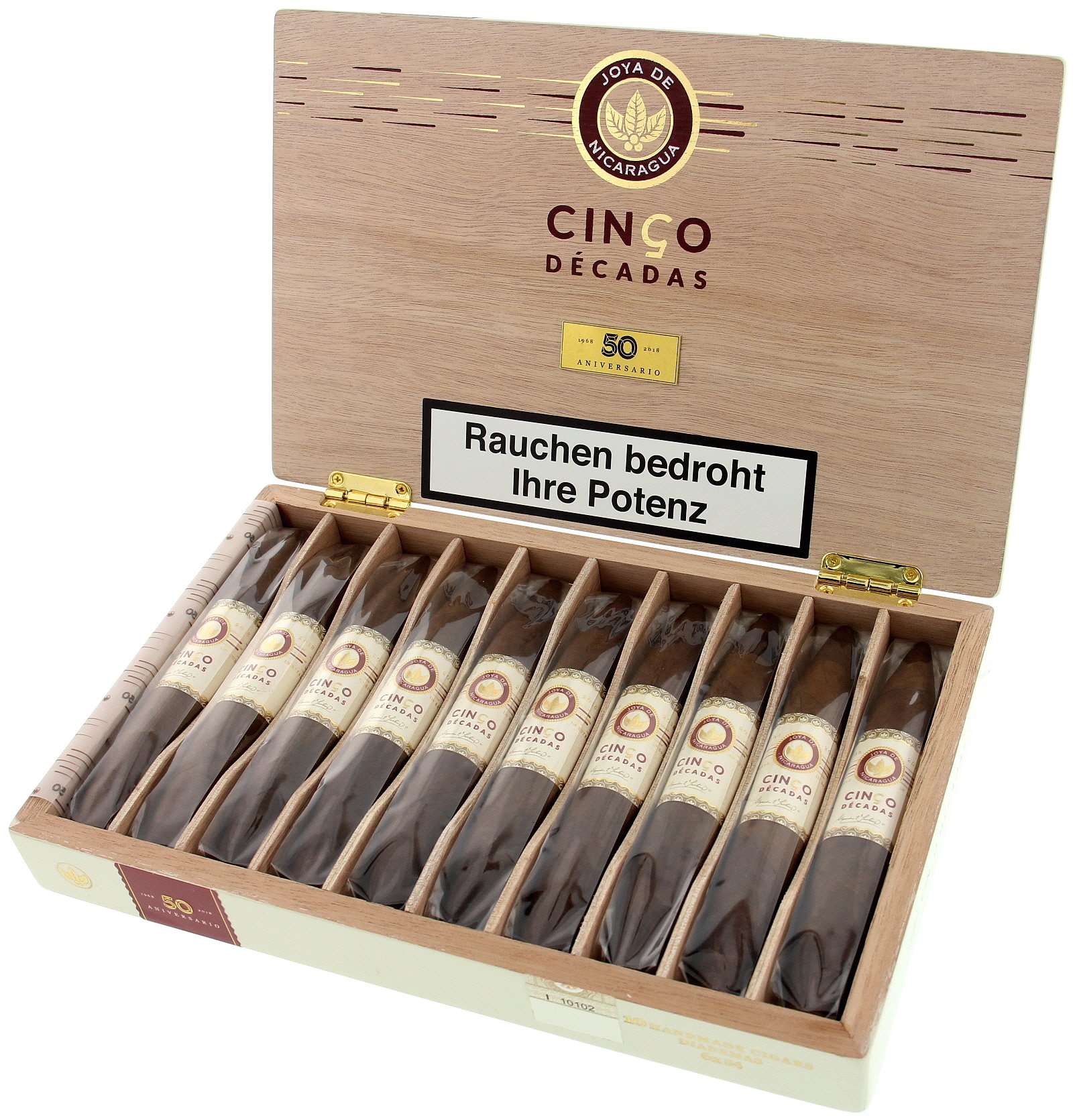 Joya de Nicaragua Reserva Especial Cuatro Cinco Decadas Diademas Kiste offen