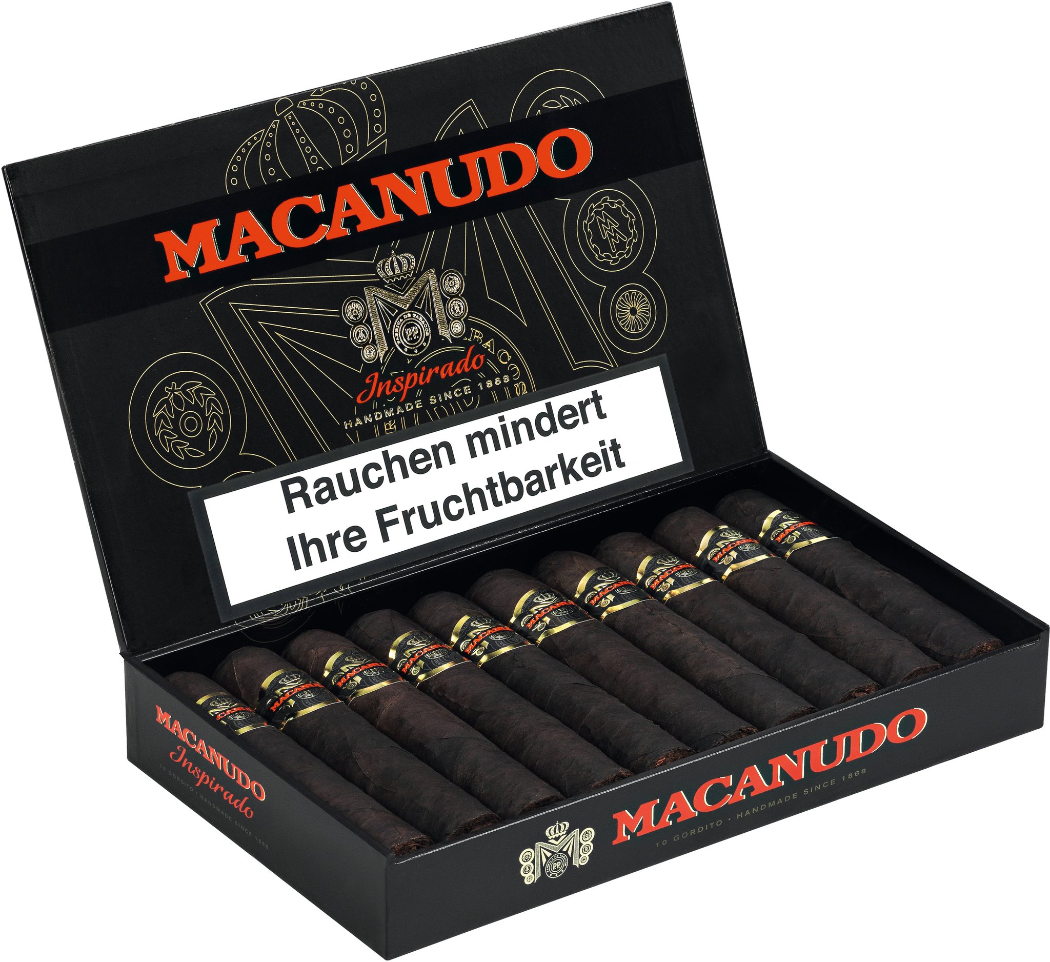 Macanudo Inspirado Black Gordito Kiste offen
