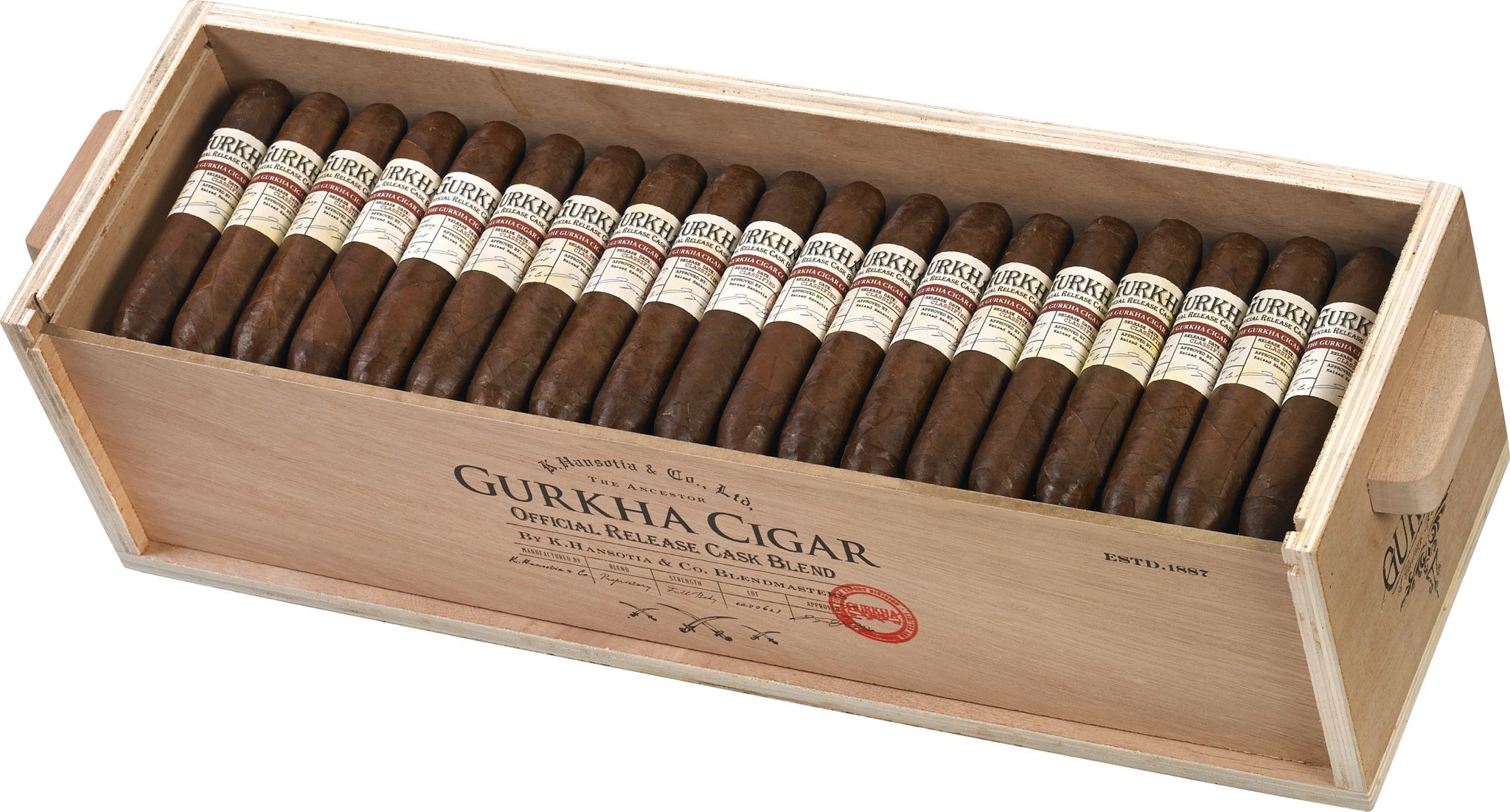Gurkha Cask Blend Double Robusto (58 x 5) Kiste offen