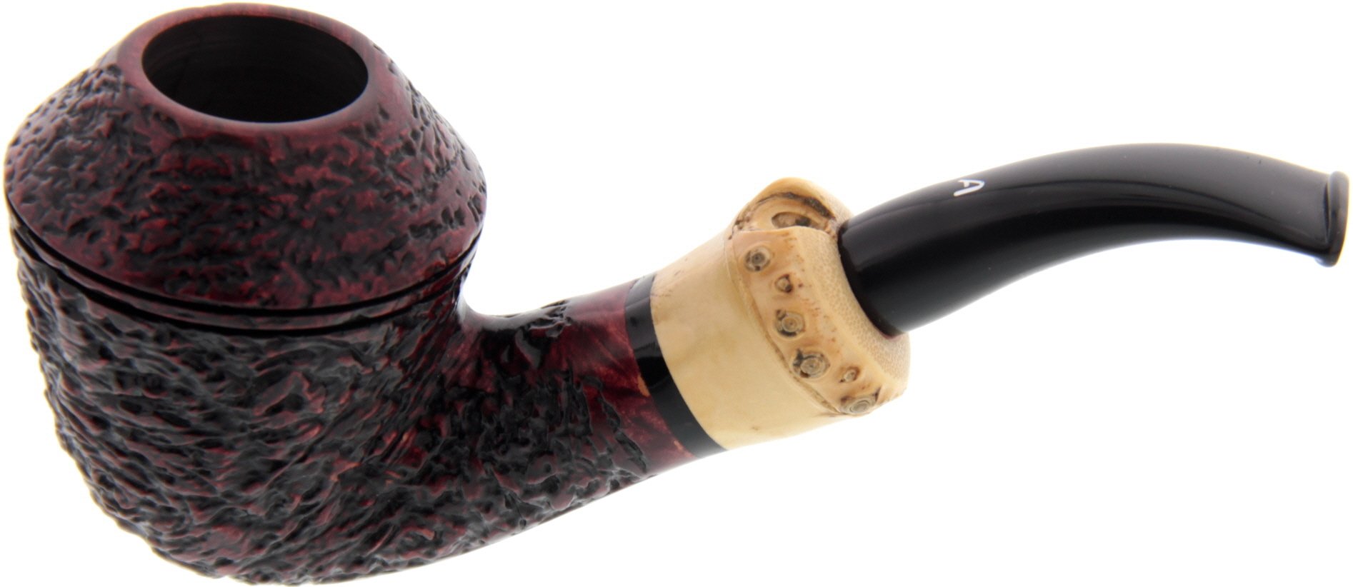 Ascorti Pfeifen Business Bamboo gebogen rot