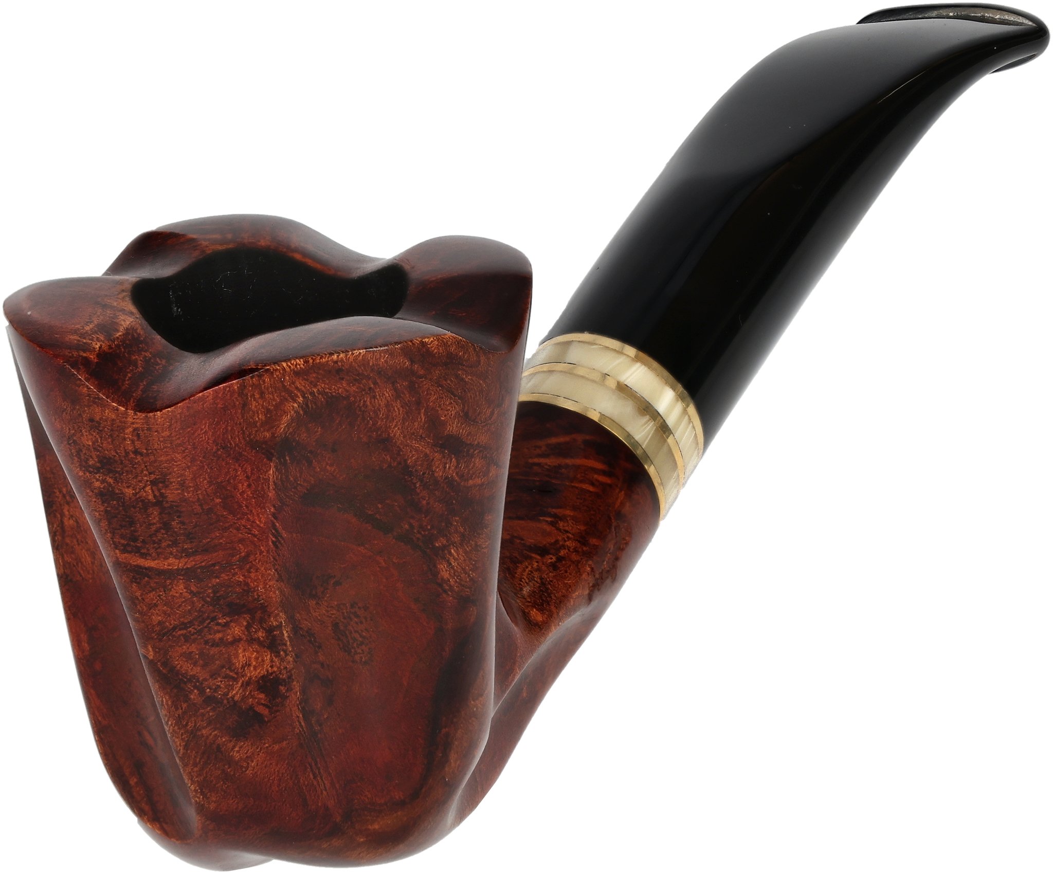 Angelo Pfeifen Fancy Flower Glatt Braun_02