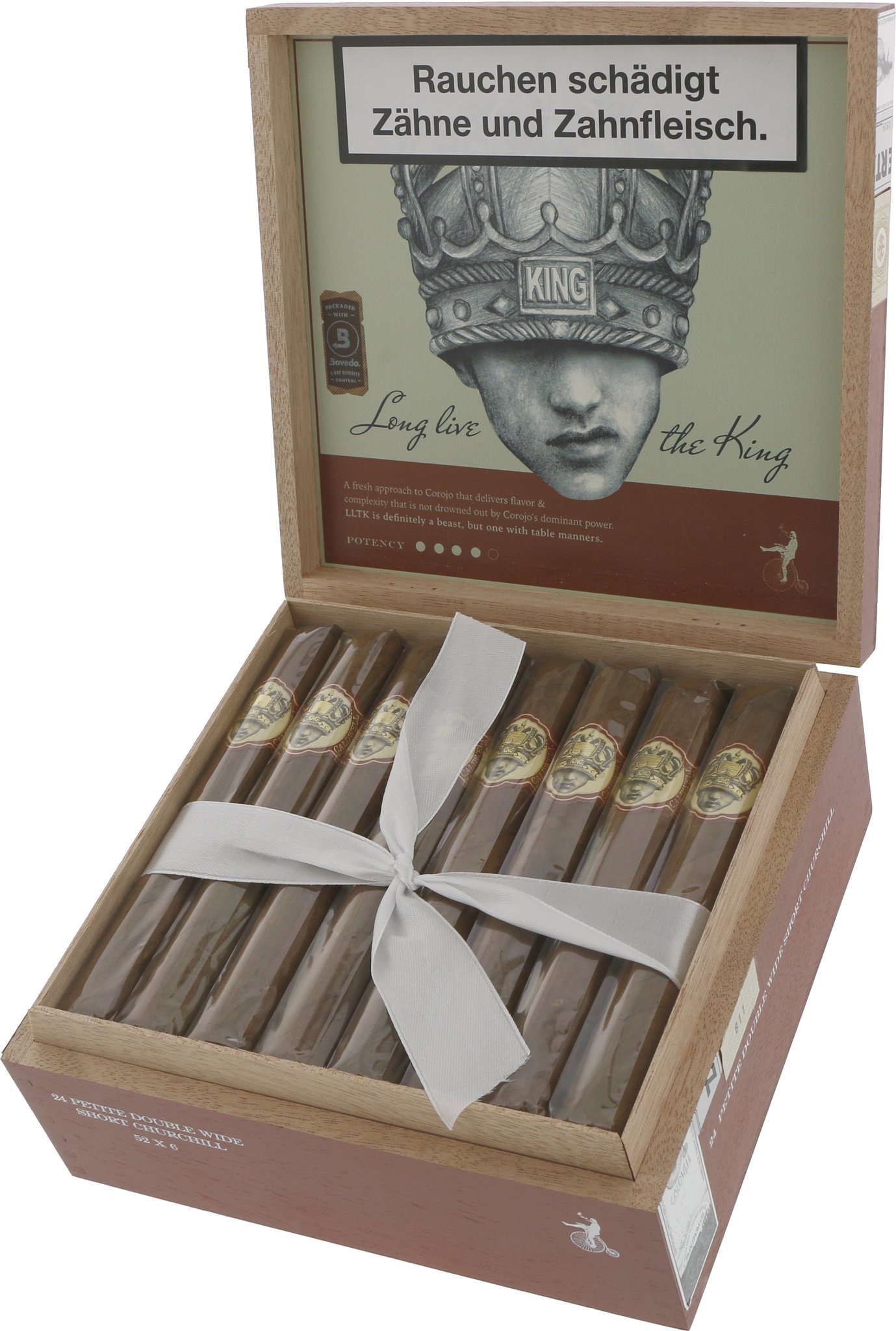 Caldwell Long Live the King Petite Double Wide Short Churchill (Toro) Kiste offen