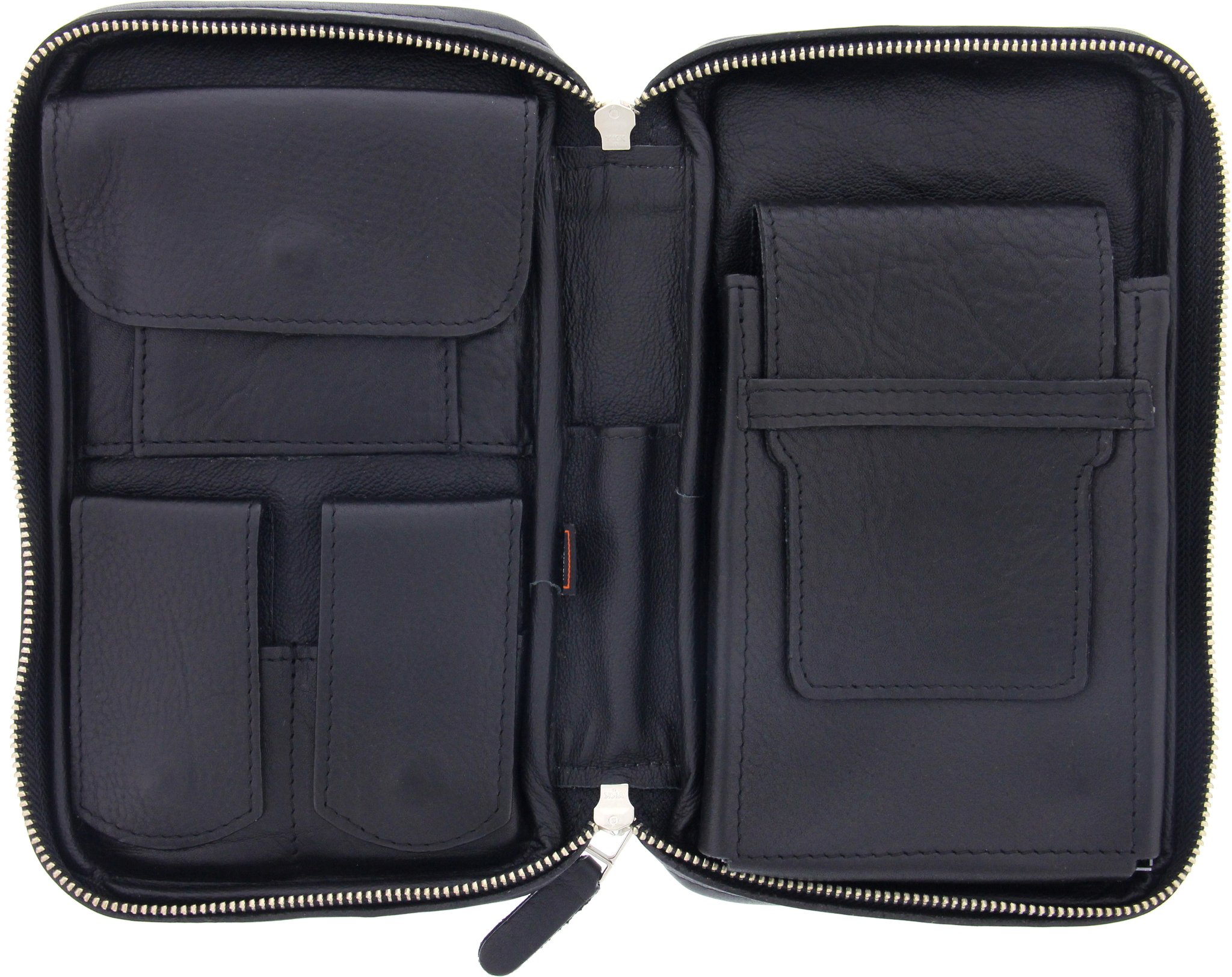 Peter James Etui Leder schwarz offen