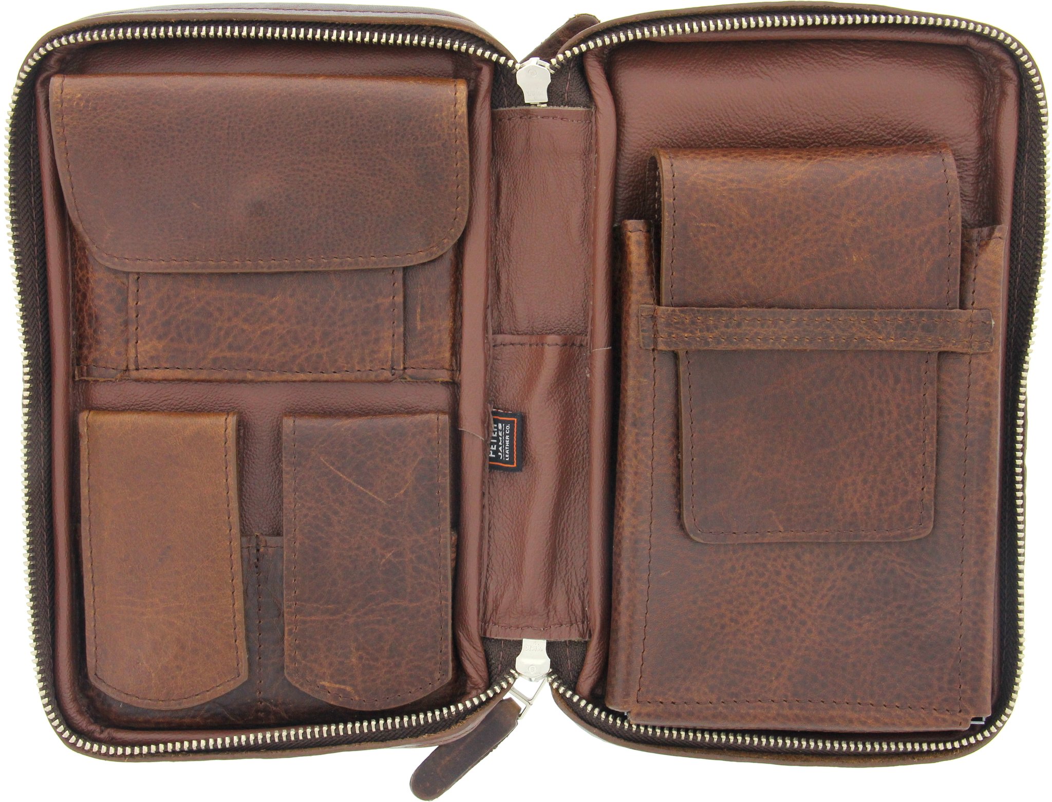 Peter James Etui Leder braun offen