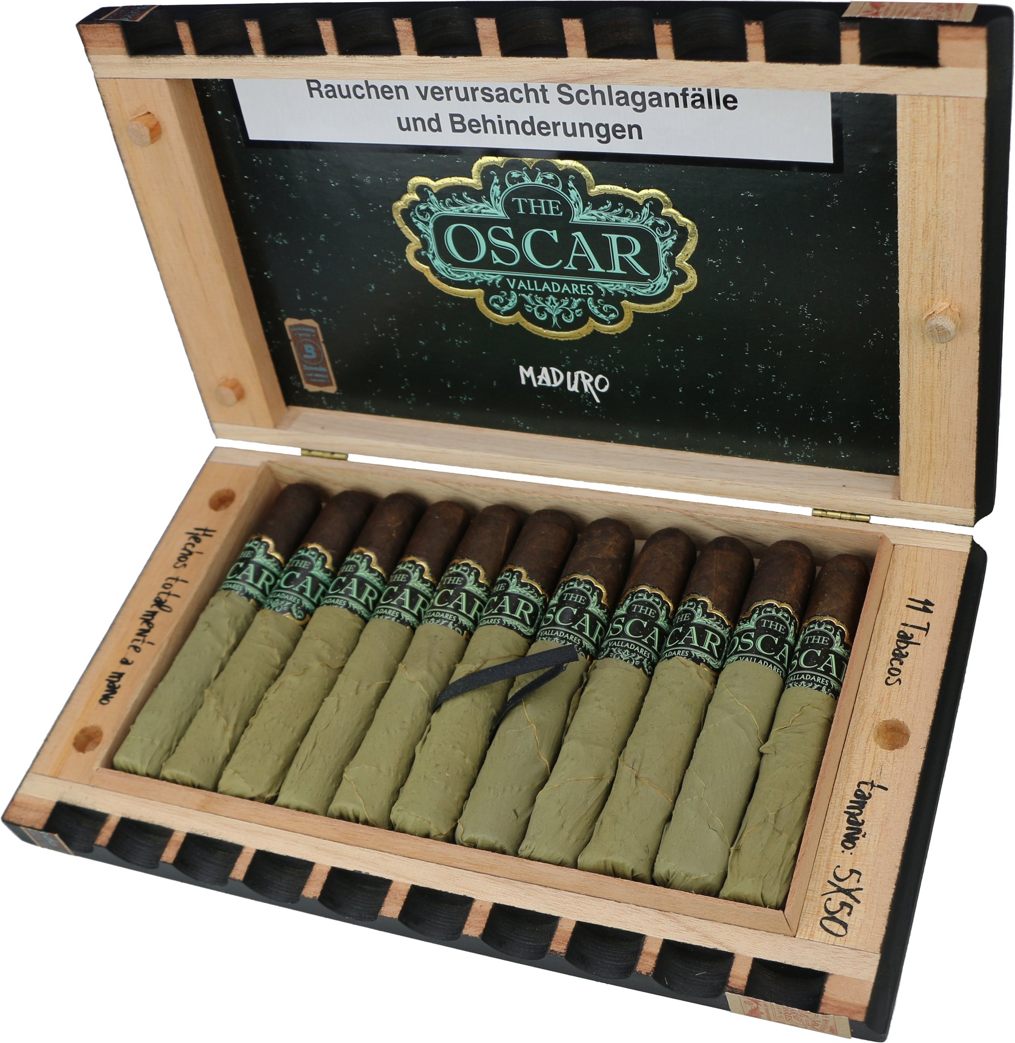 The Oscar Robusto Maduro (5x50) Kiste offen