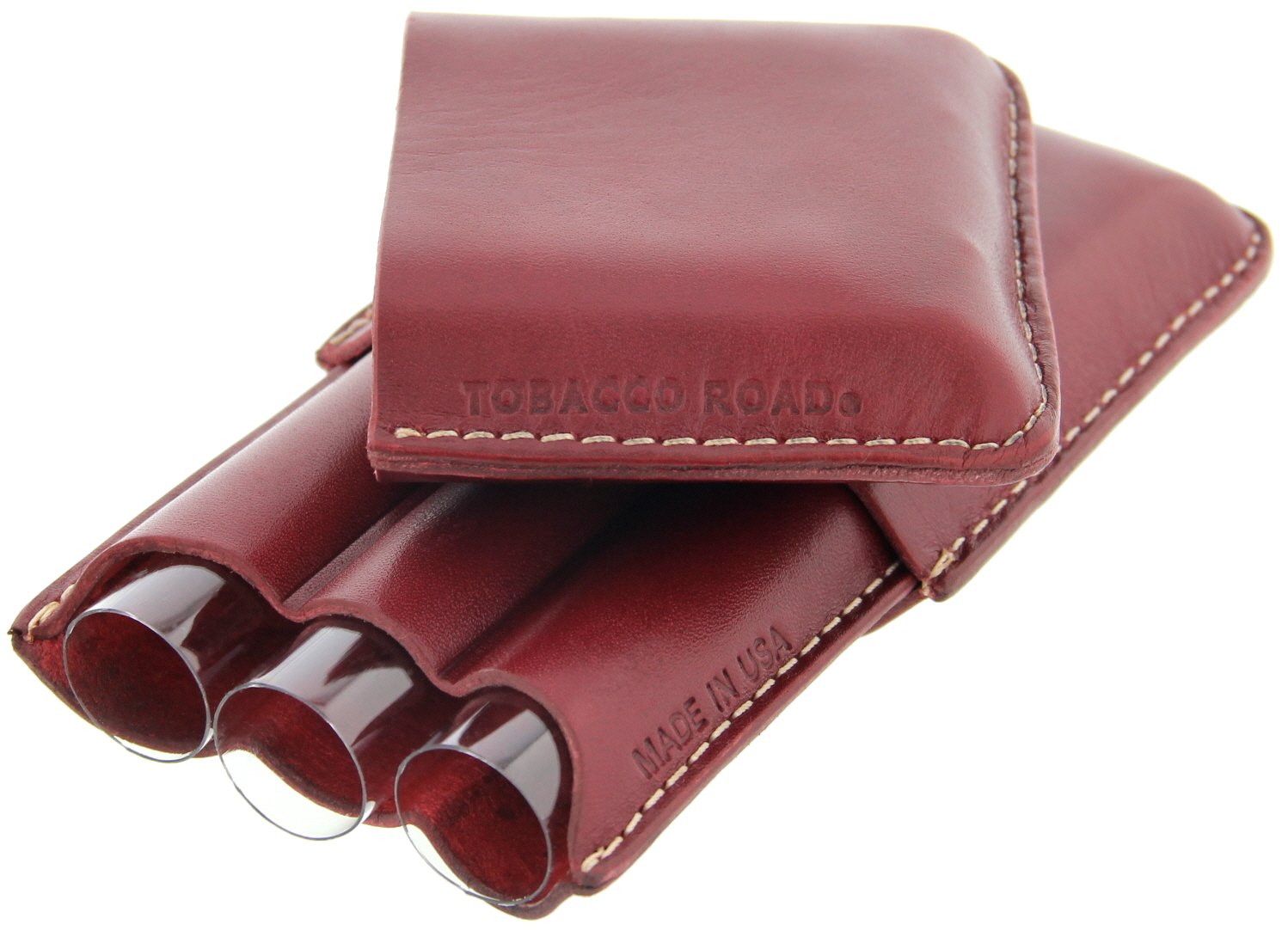 Tobacco Road Zigarrenetui Burgundy 3er Detailansicht