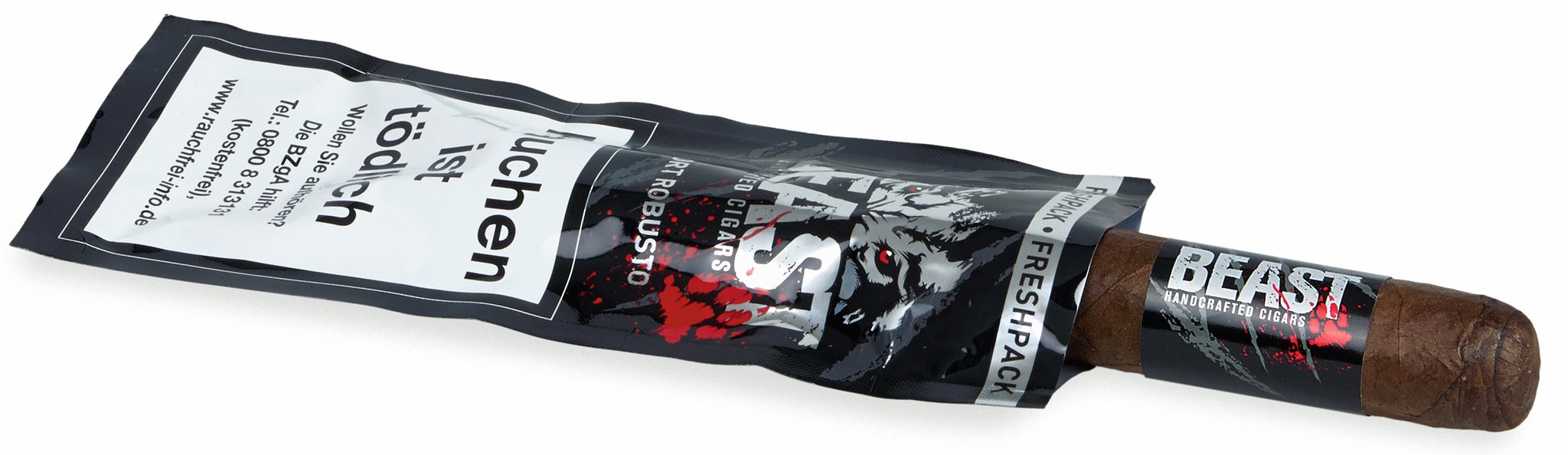 Beast Short Robusto 1er Fresh Pack Detailbild