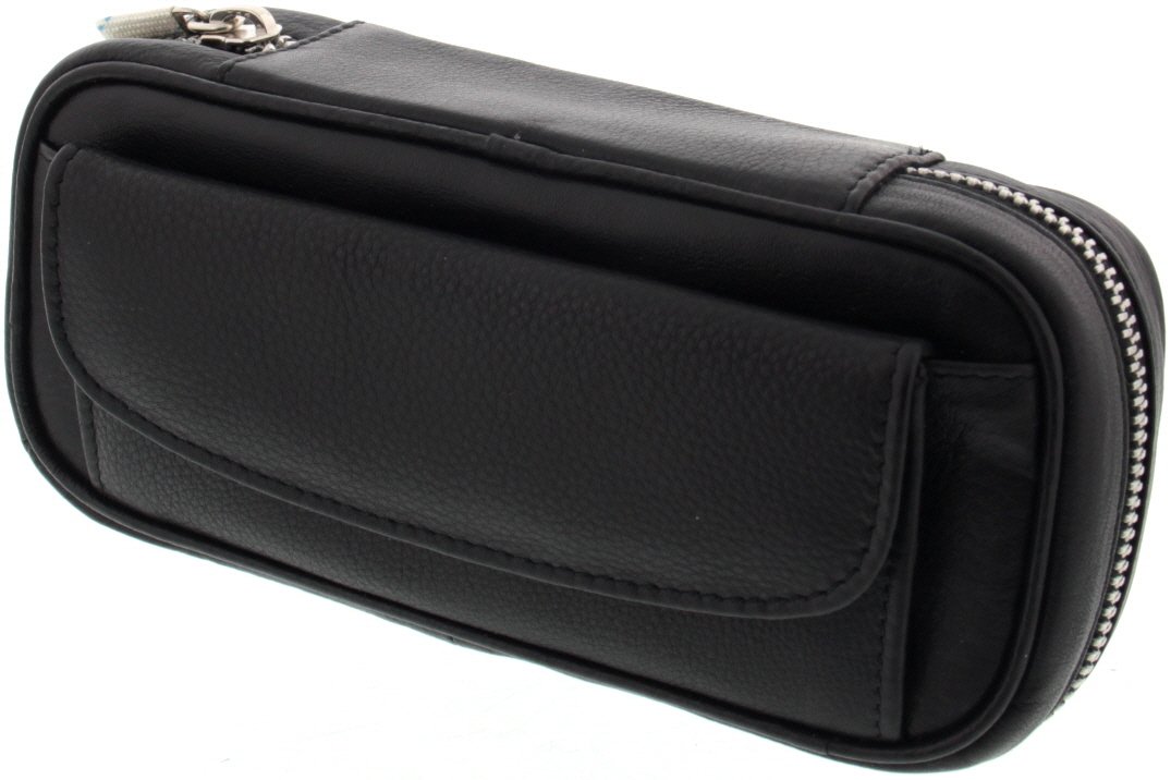 Big Ben Pfeifentasche für 2 Pfeife Leder schwarz (745002200)