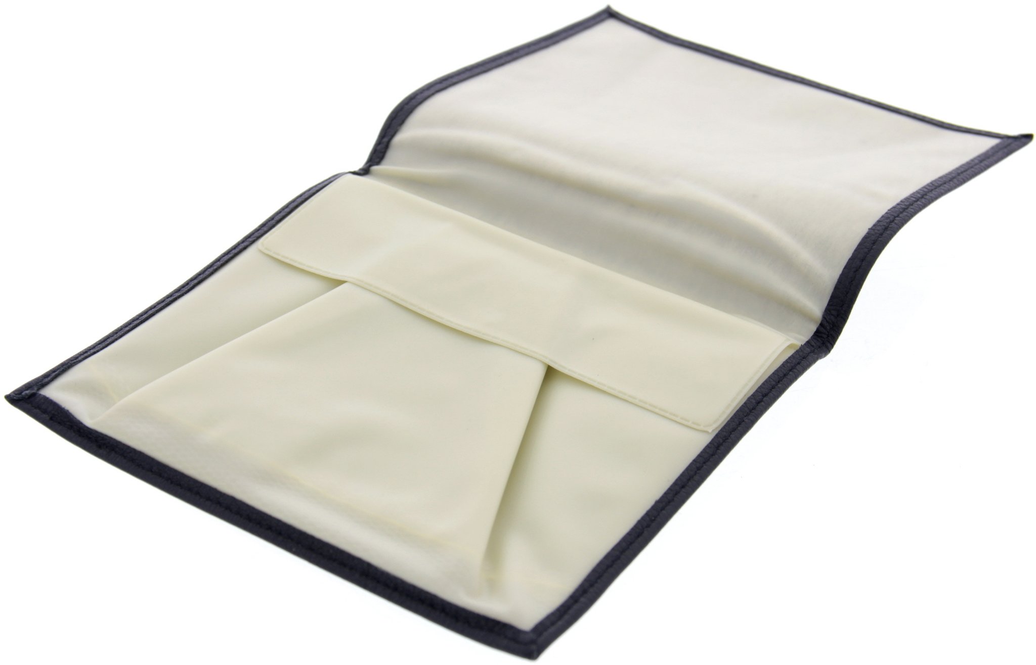 Big Ben Tabakbeutel Rollbeutel schwarz Leder gross 1285 (770012850) offen