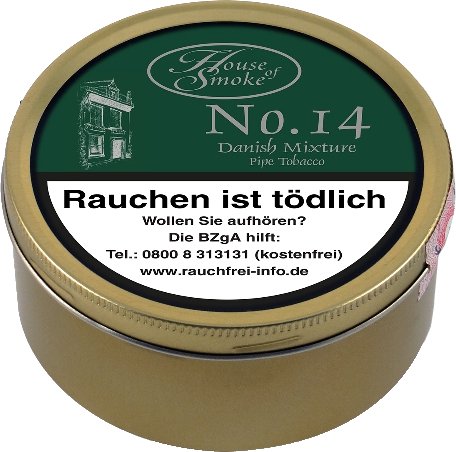 House of Smoke Pfeifentabak No. 14 Danish Mixture 100g Dose (ehemals Hunter) 74561