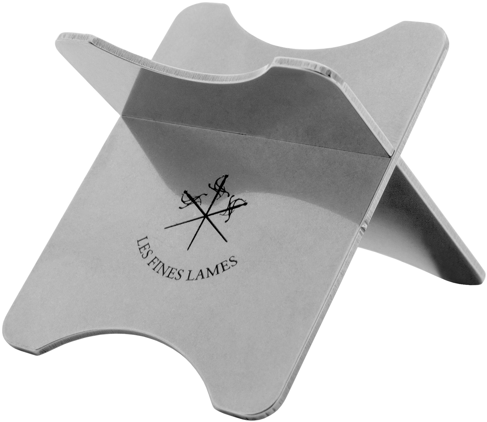 Chrom mit Lederetui Braun aufgestellt