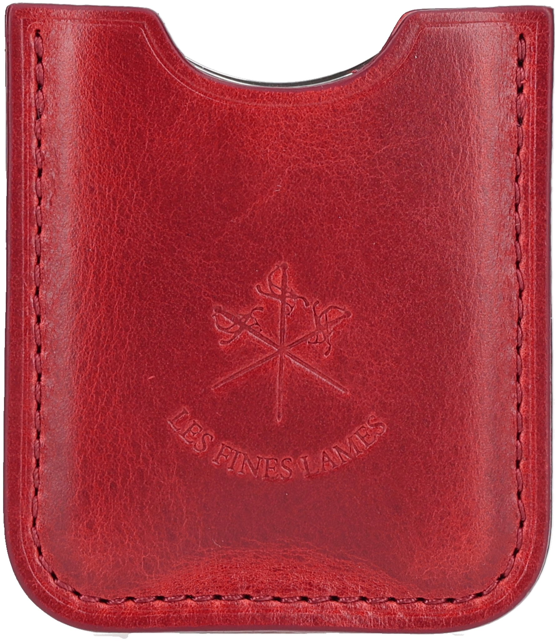 Chrom mit Lederetui Cherry Red_0