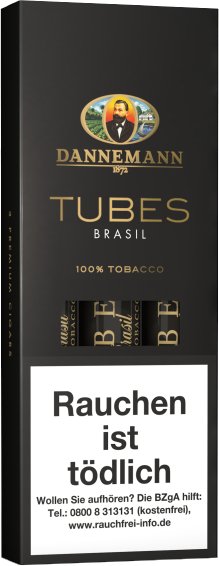 Dannemann Cigarren 100% Tobacco Tubes Brasil