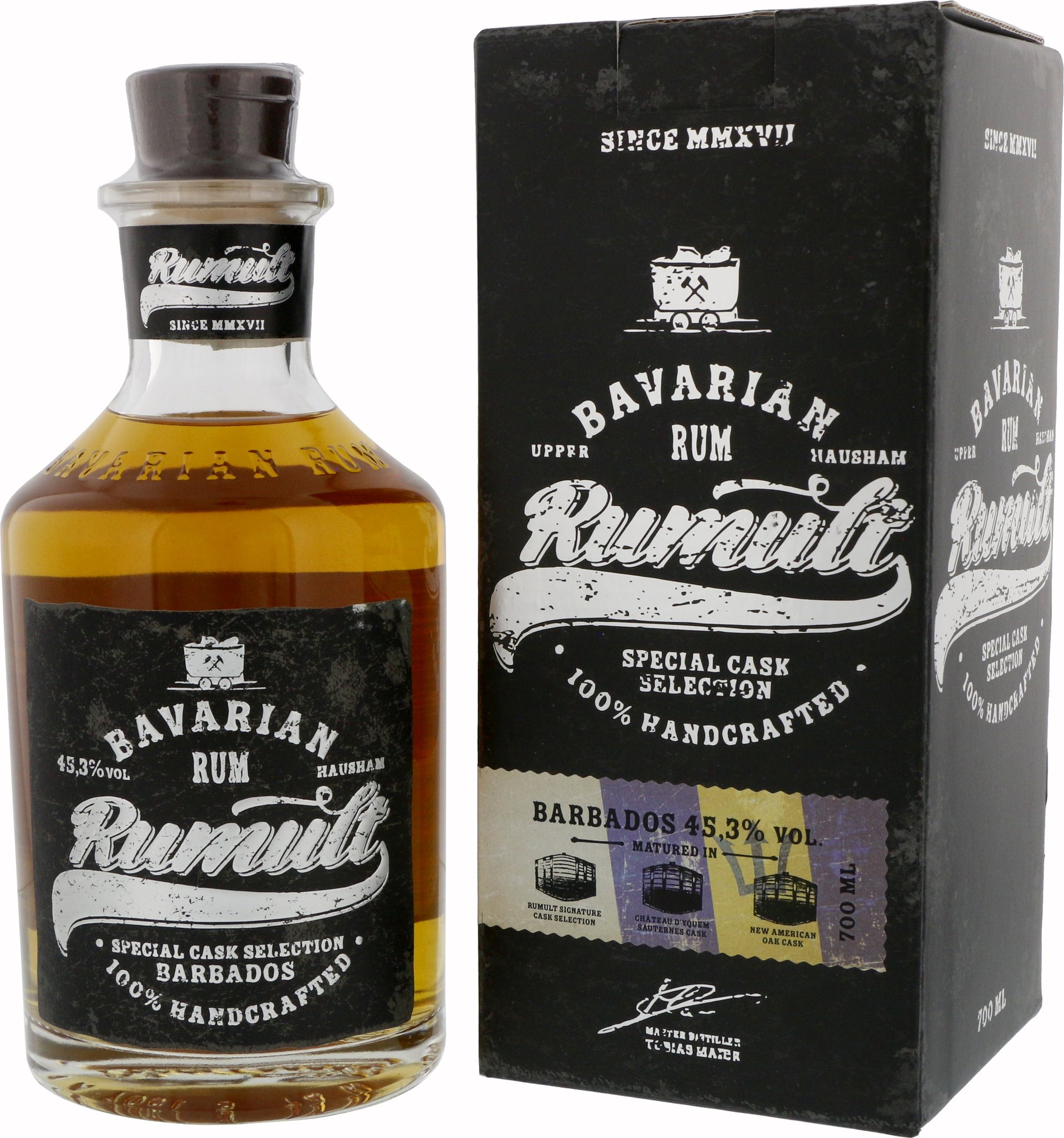 Lantenhammer Rum Bavarian Rumult Special Cask Selection Barbados (0,7 l / 45,3 % Vol.) mit Verpackun