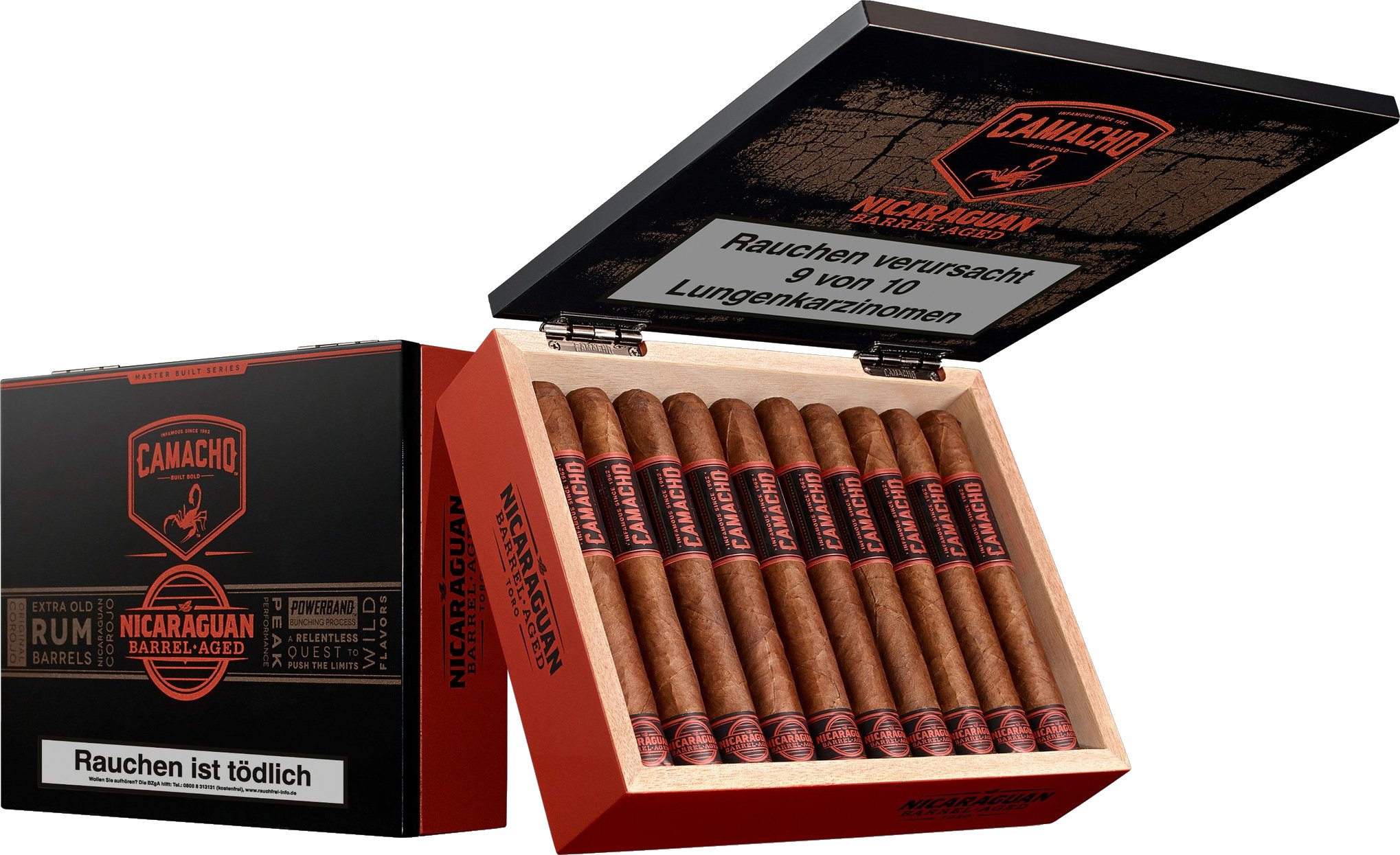 Camacho Nicaraguan Barrel Aged Toro Kiste offen