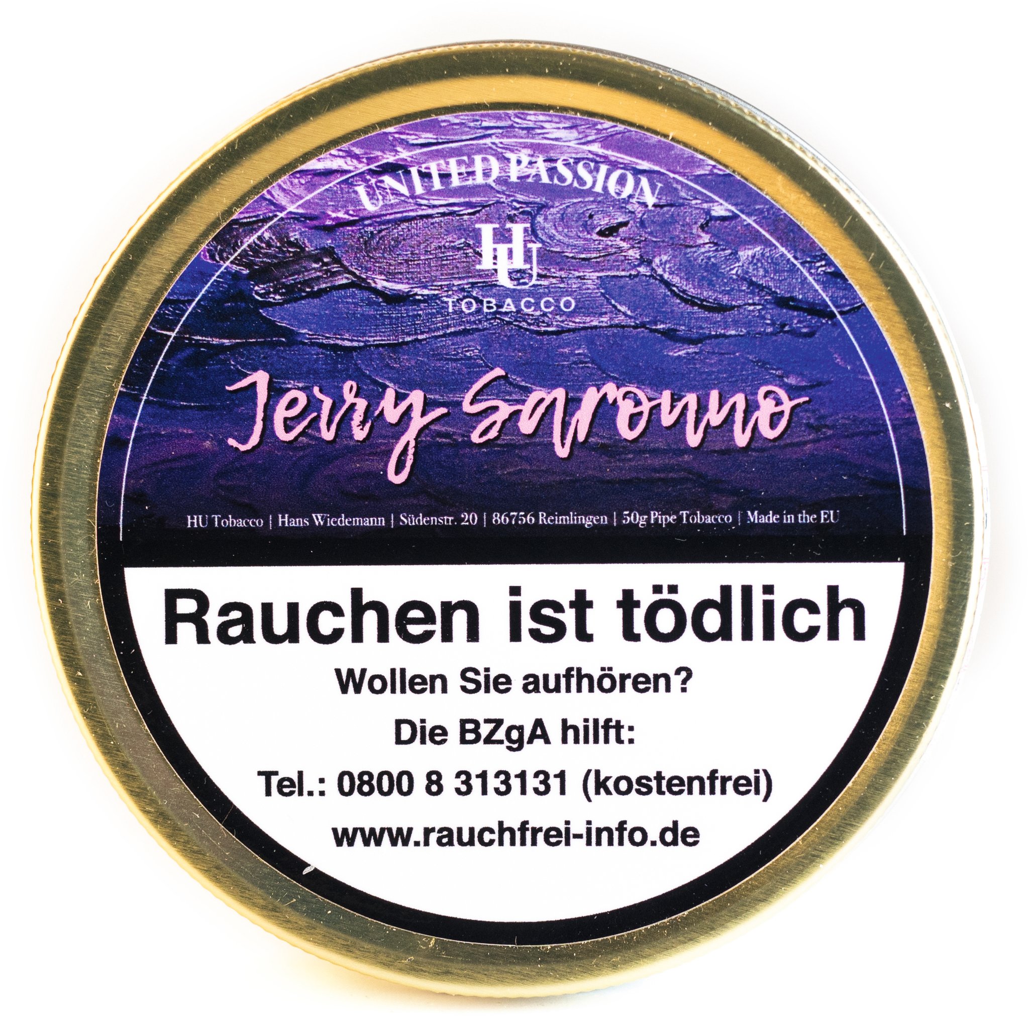 HU Tobacco United Passion Jerry Saronno 50g Dose