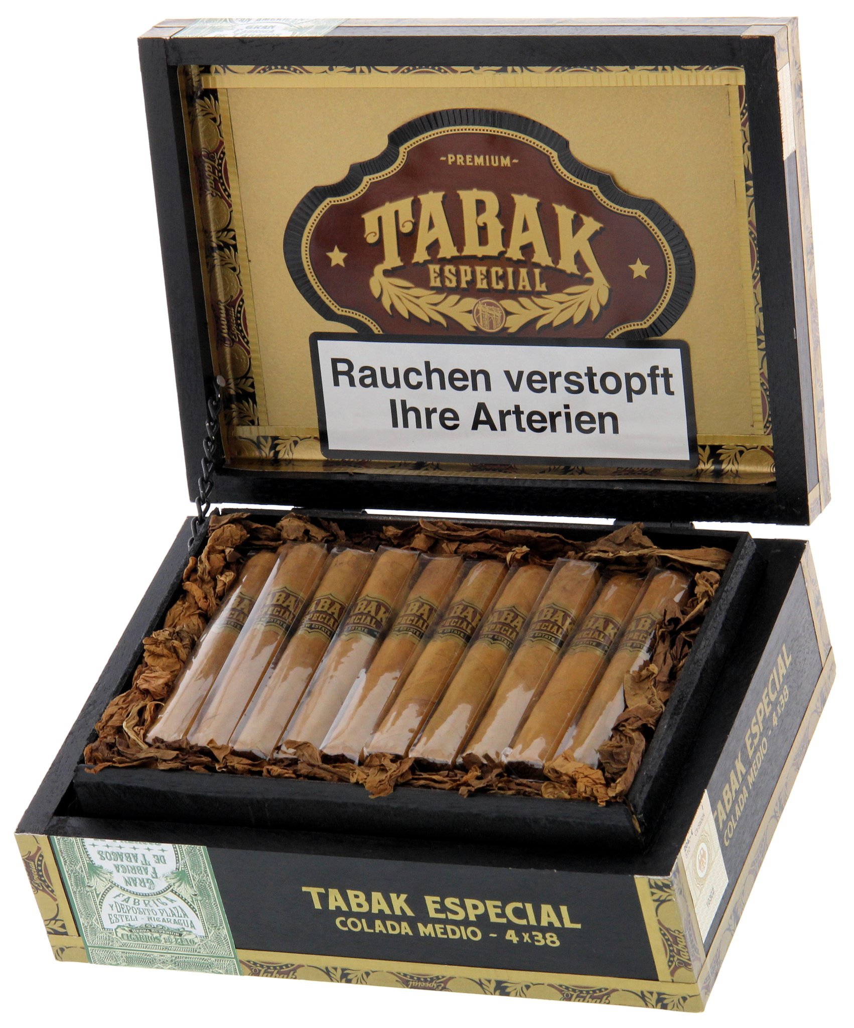 Drew Estate Tabak Especial Colada (Petit Corona) Medio Kiste offen