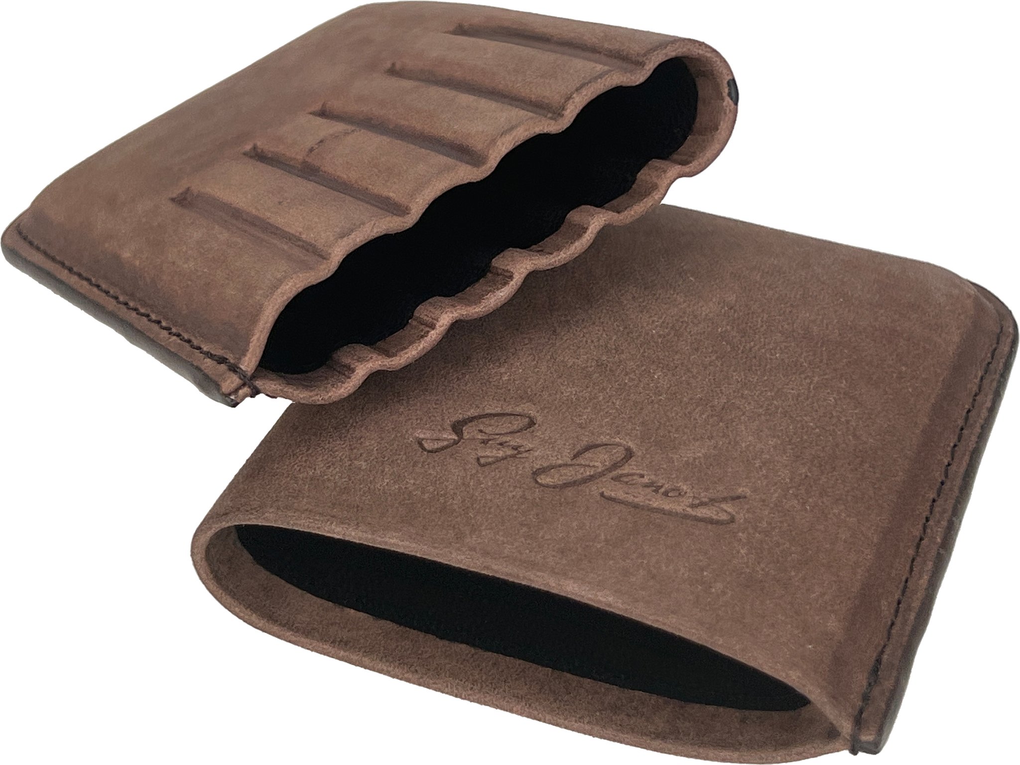 Guy Janot Zigarrenetui Jägerleder 6er Cigarillo (8630) offen