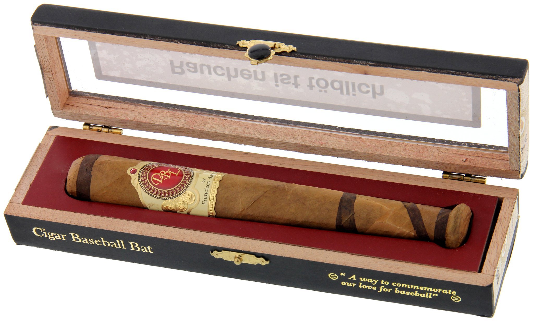 DBL Cigars Dominican Big Leaguer Baseball Bat CONNECTICUT Kiste offen