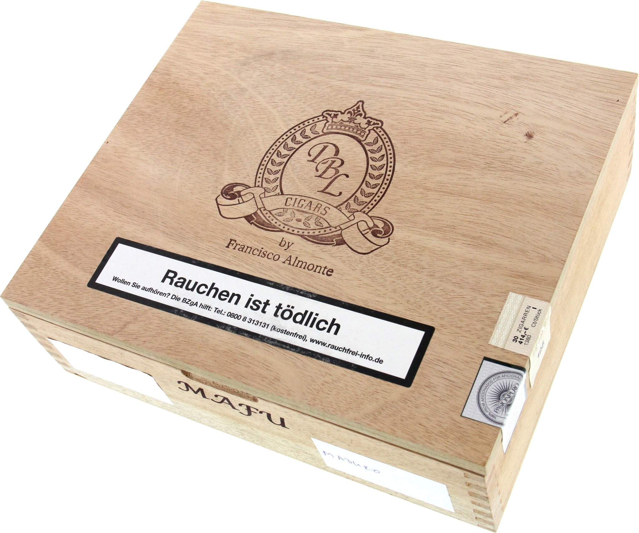 DBL Cigars Dominican Big Leaguer Mafu Toro Grande Maduro Kiste