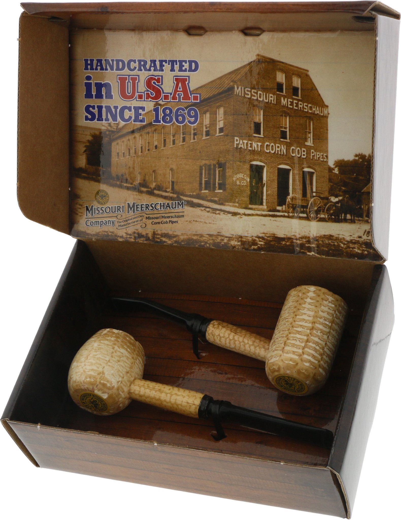 Missouri Meerschaum Geschenksets Diplomat (Geschenkpackung mit 2 Pfeifen)