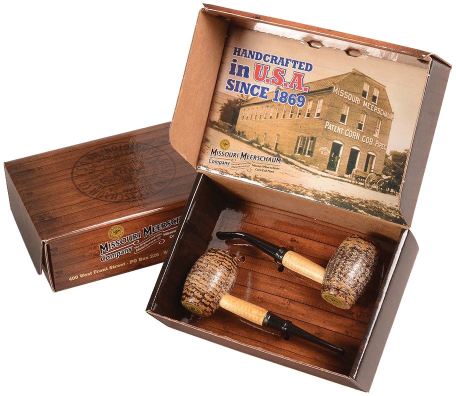 Missouri Meerschaum Geschenksets Country Gentleman (Geschenkpackung mit 2 Pfeifen)