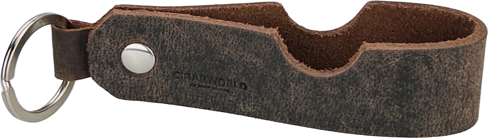 Leder mit Cigarworld Logo braun