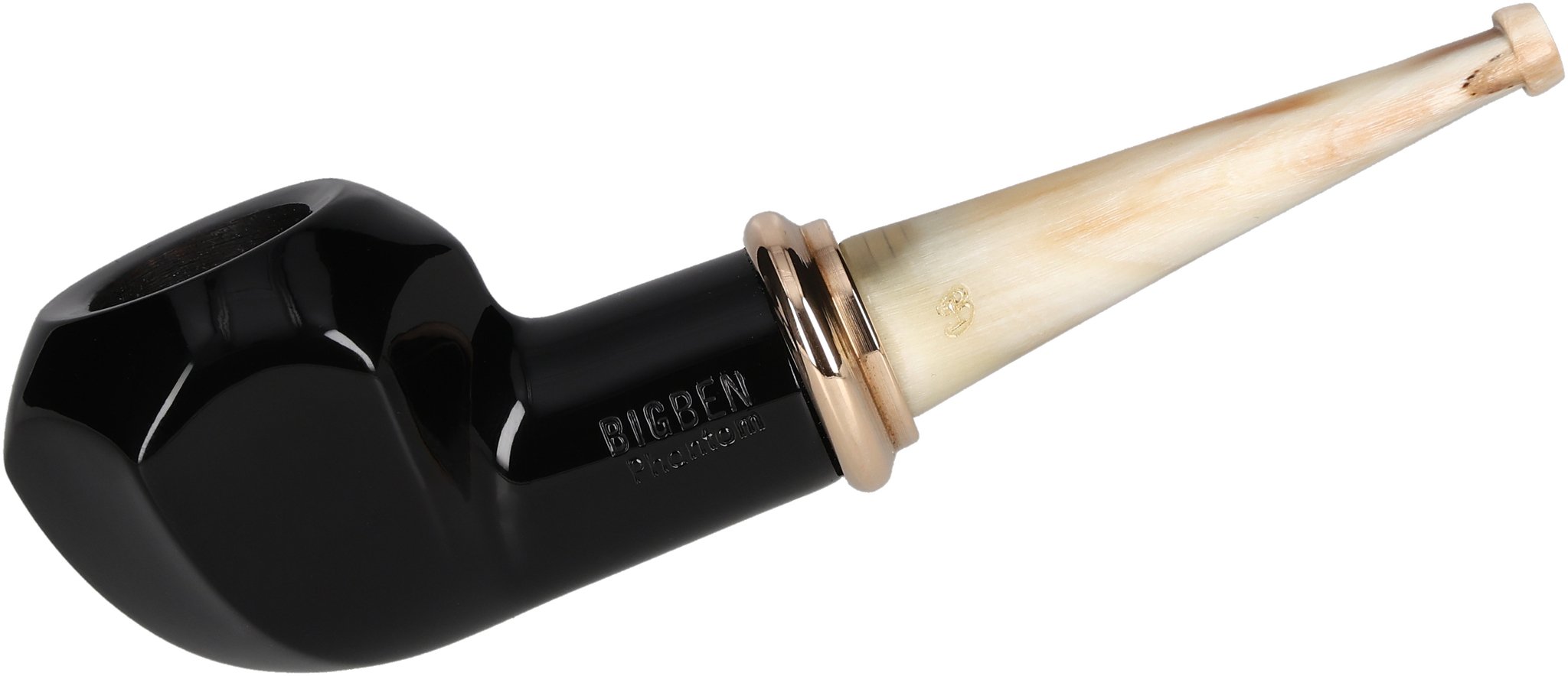 Black polish horn stem Modell 495_01