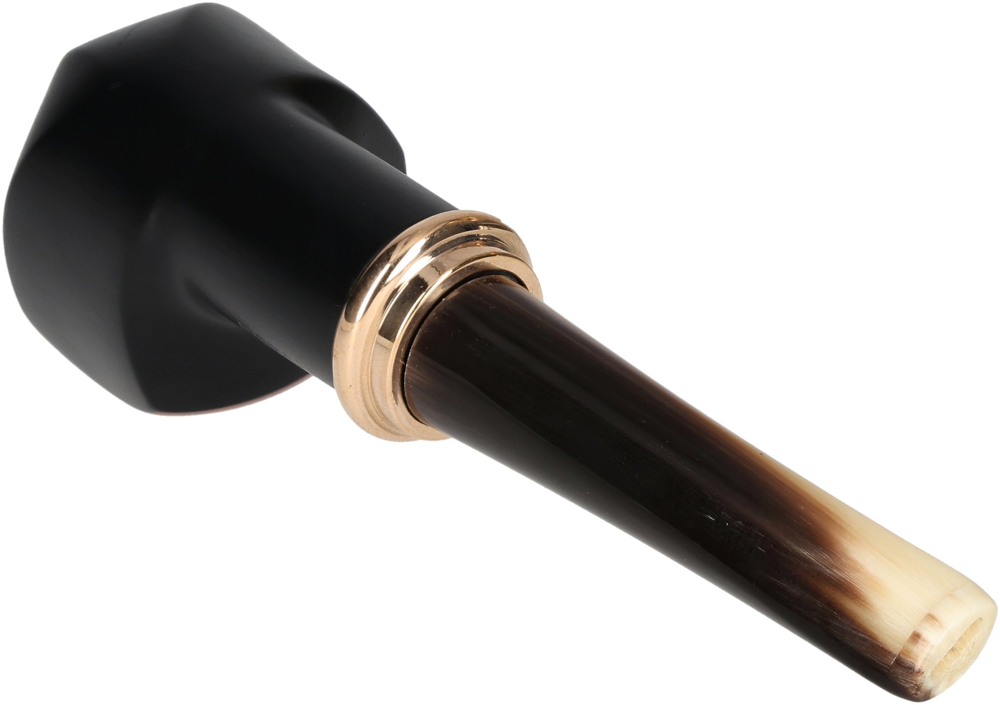 Black matte horn Stem Modell 495 nature Top_05