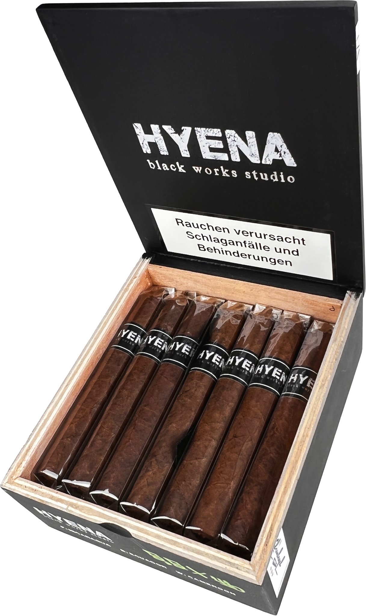Black Label Trading Company Black Works Studio Hyena Corona Gorda (5,5x46) Kiste offen