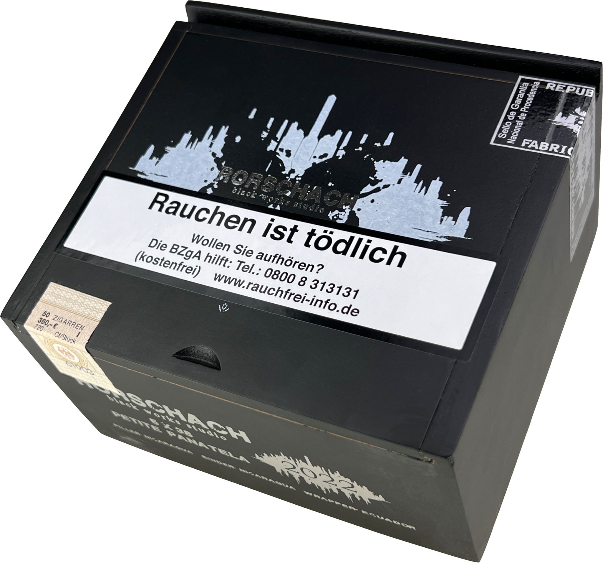 Black Label Trading Company Black Works Studio Rorschach Petite Panatela Kiste