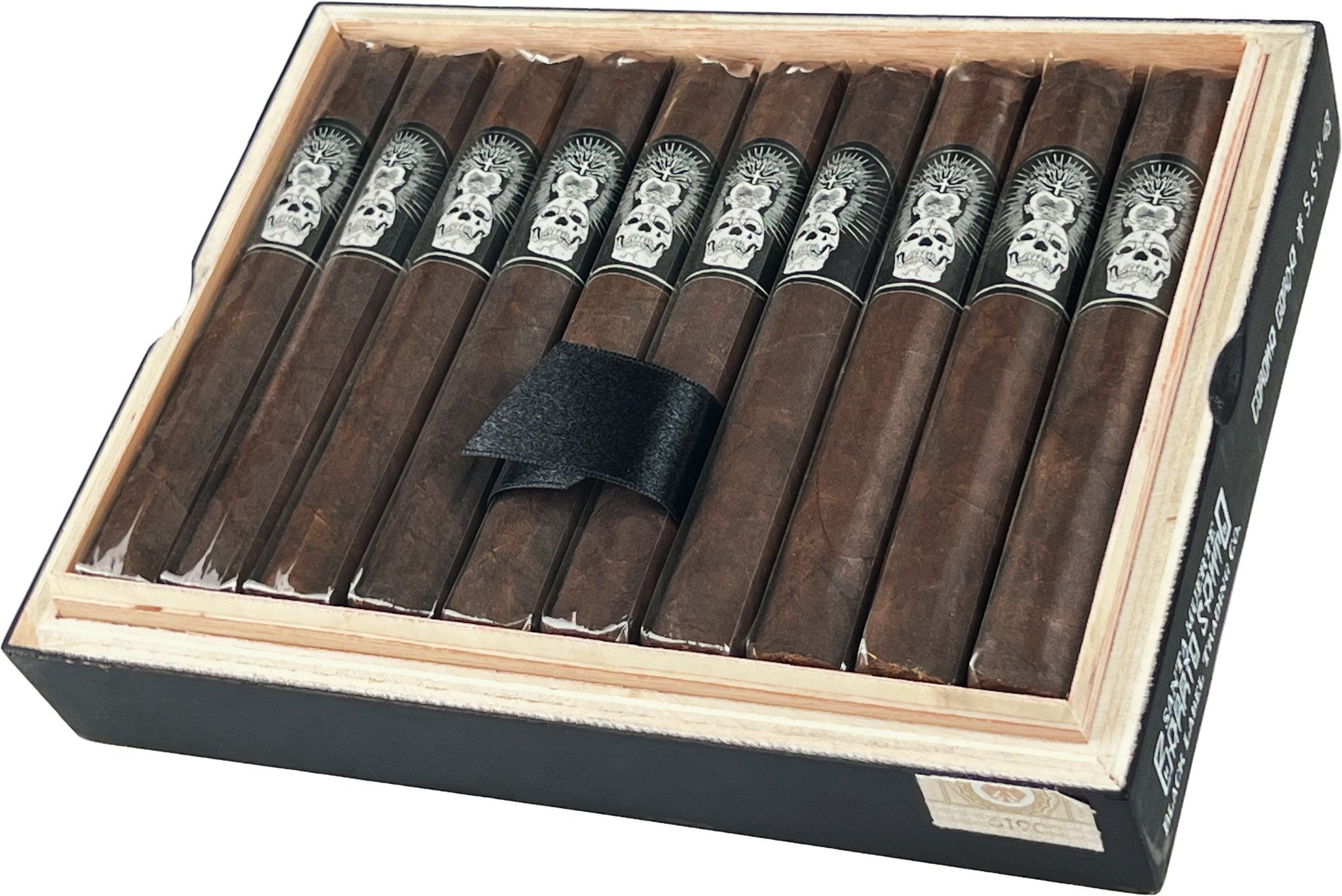 Santa Muerte Barrio Santo Corona Gorda Kiste offen